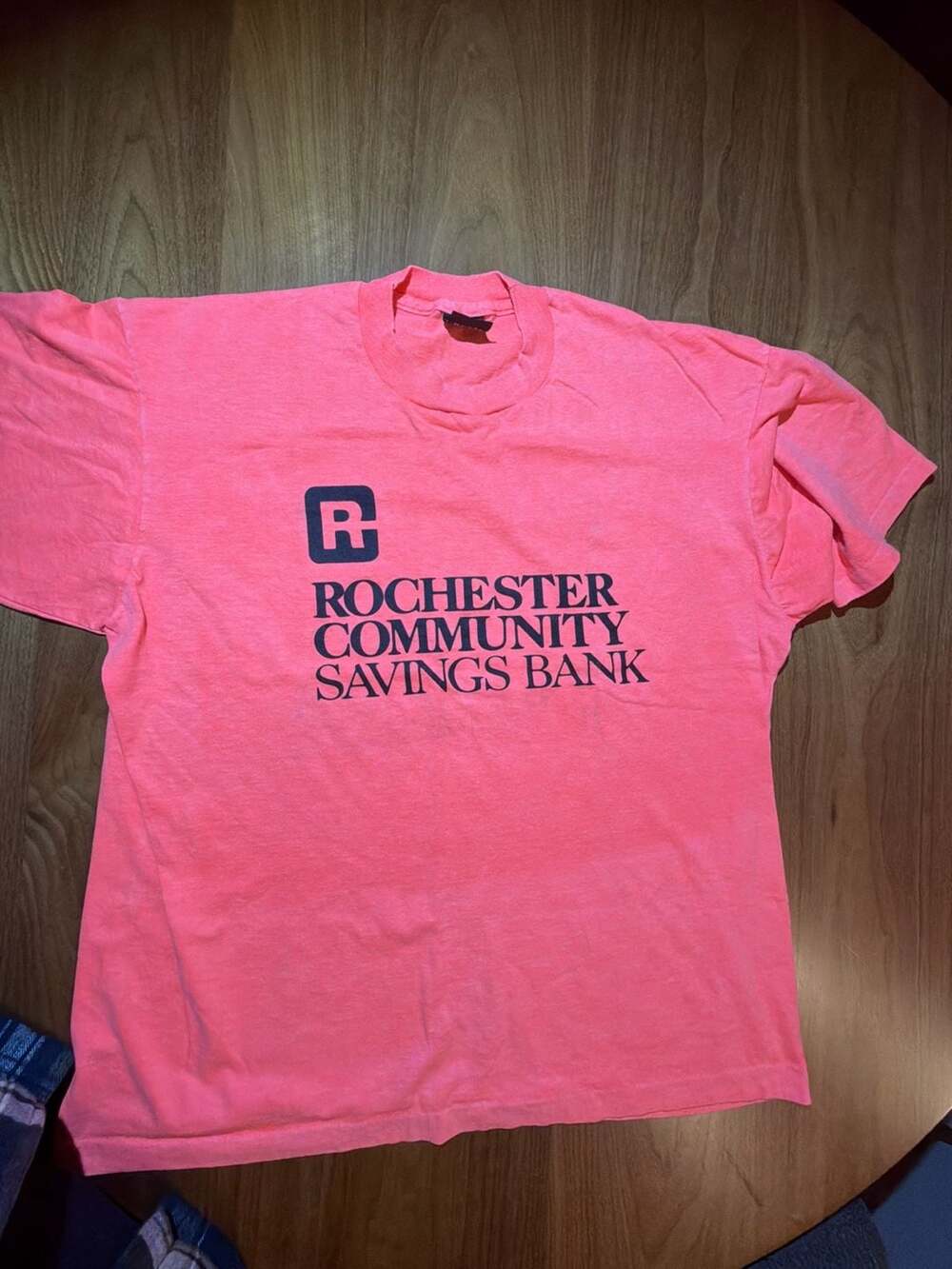 Screen Stars Rochester Community Savings Bank T-Shirt Size XL Pink